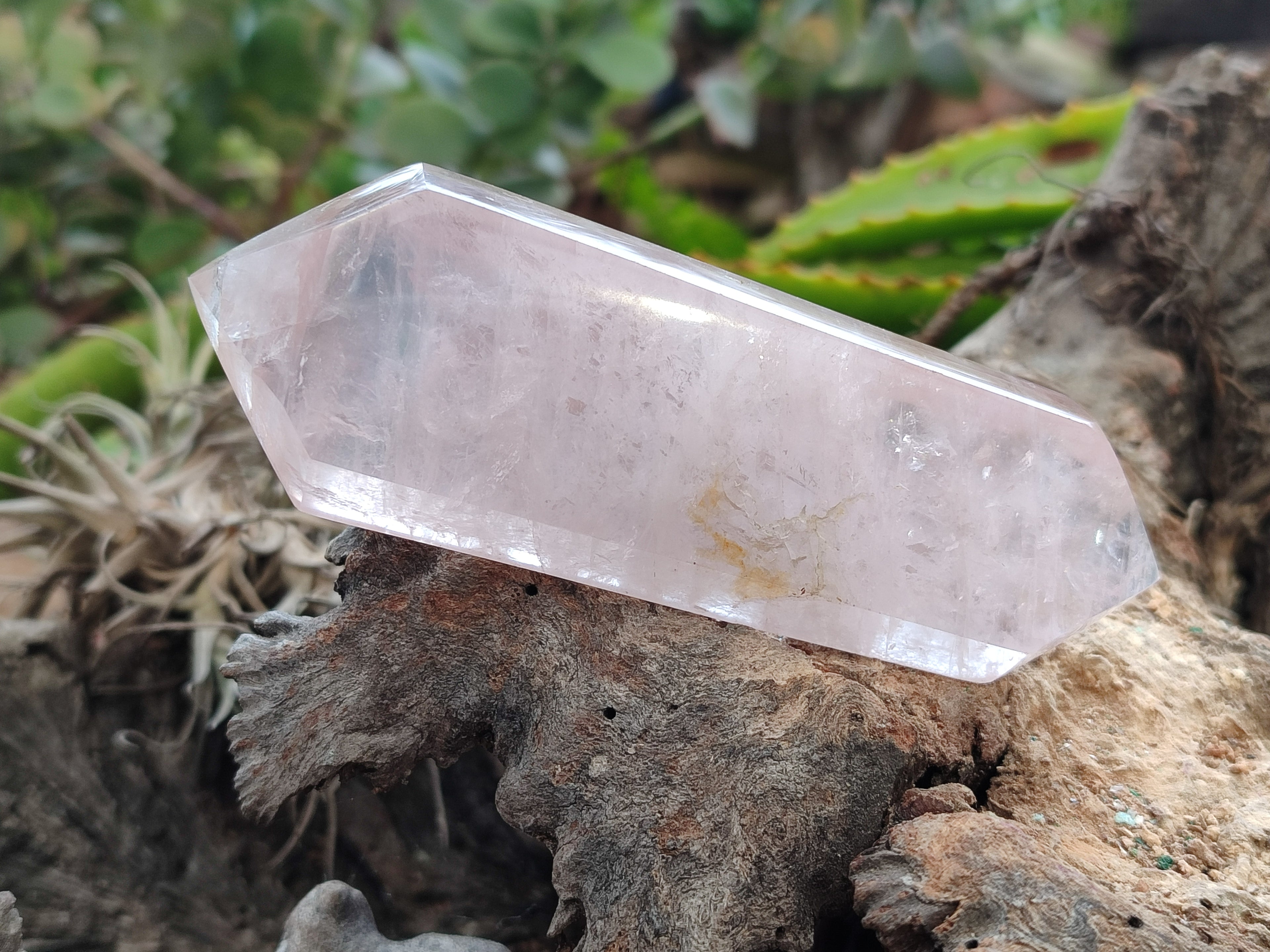 Polished Double Terminated Rose Quartz Points x 6 From Ambatondrazaka, Madagascar - Toprock Gemstones and Minerals 