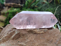 Polished Double Terminated Rose Quartz Points x 6 From Ambatondrazaka, Madagascar
