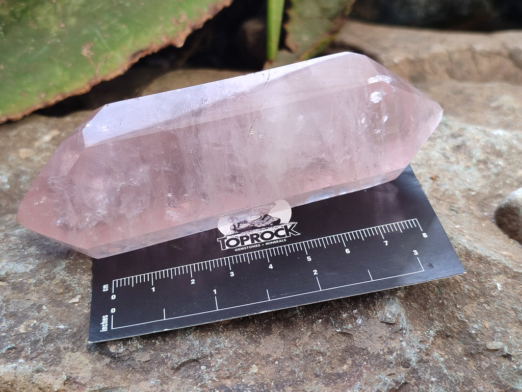 Polished Double Terminated Rose Quartz Points x 6 From Ambatondrazaka, Madagascar - Toprock Gemstones and Minerals 