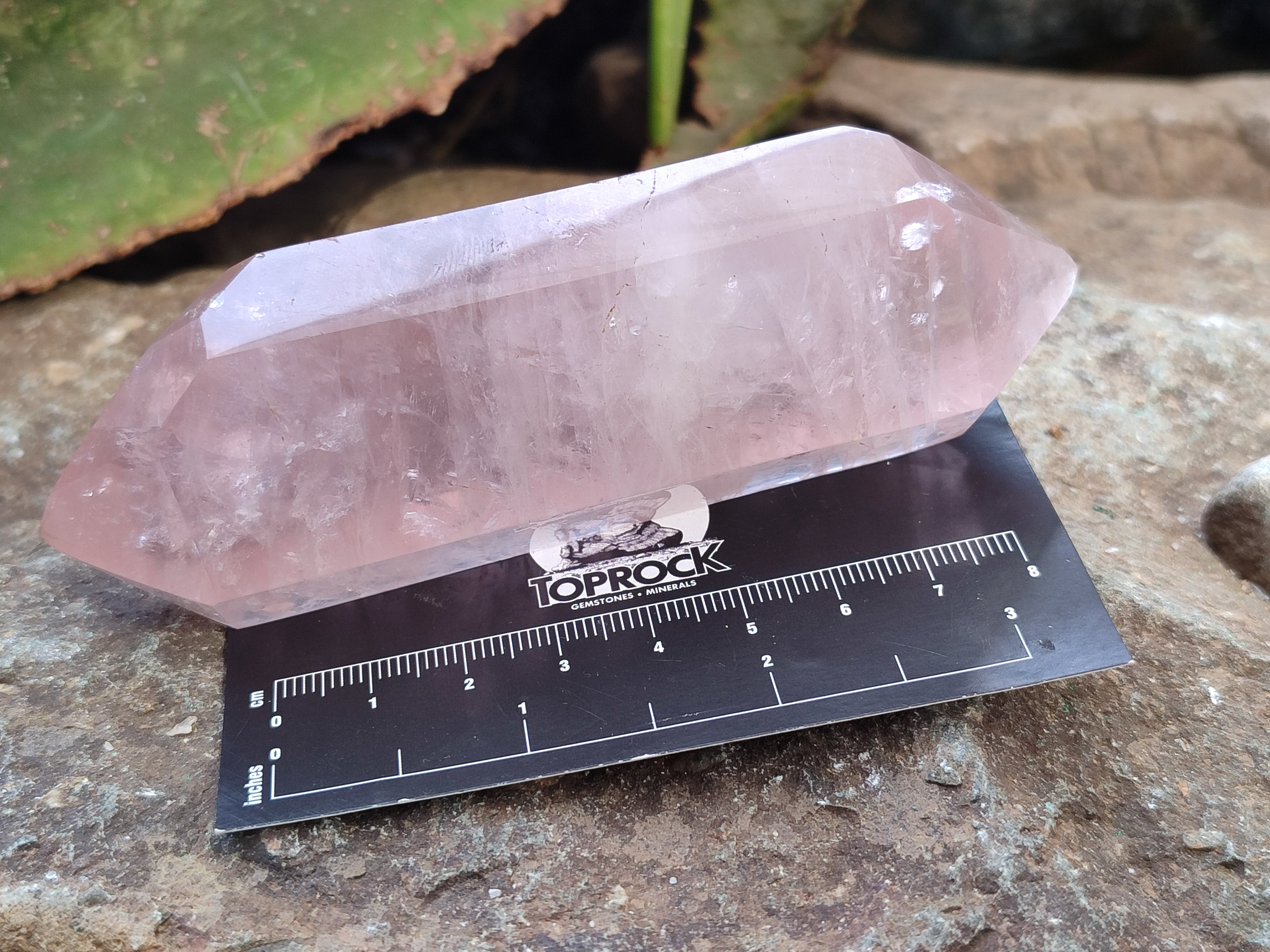 Polished Double Terminated Rose Quartz Points x 6 From Ambatondrazaka, Madagascar - Toprock Gemstones and Minerals 