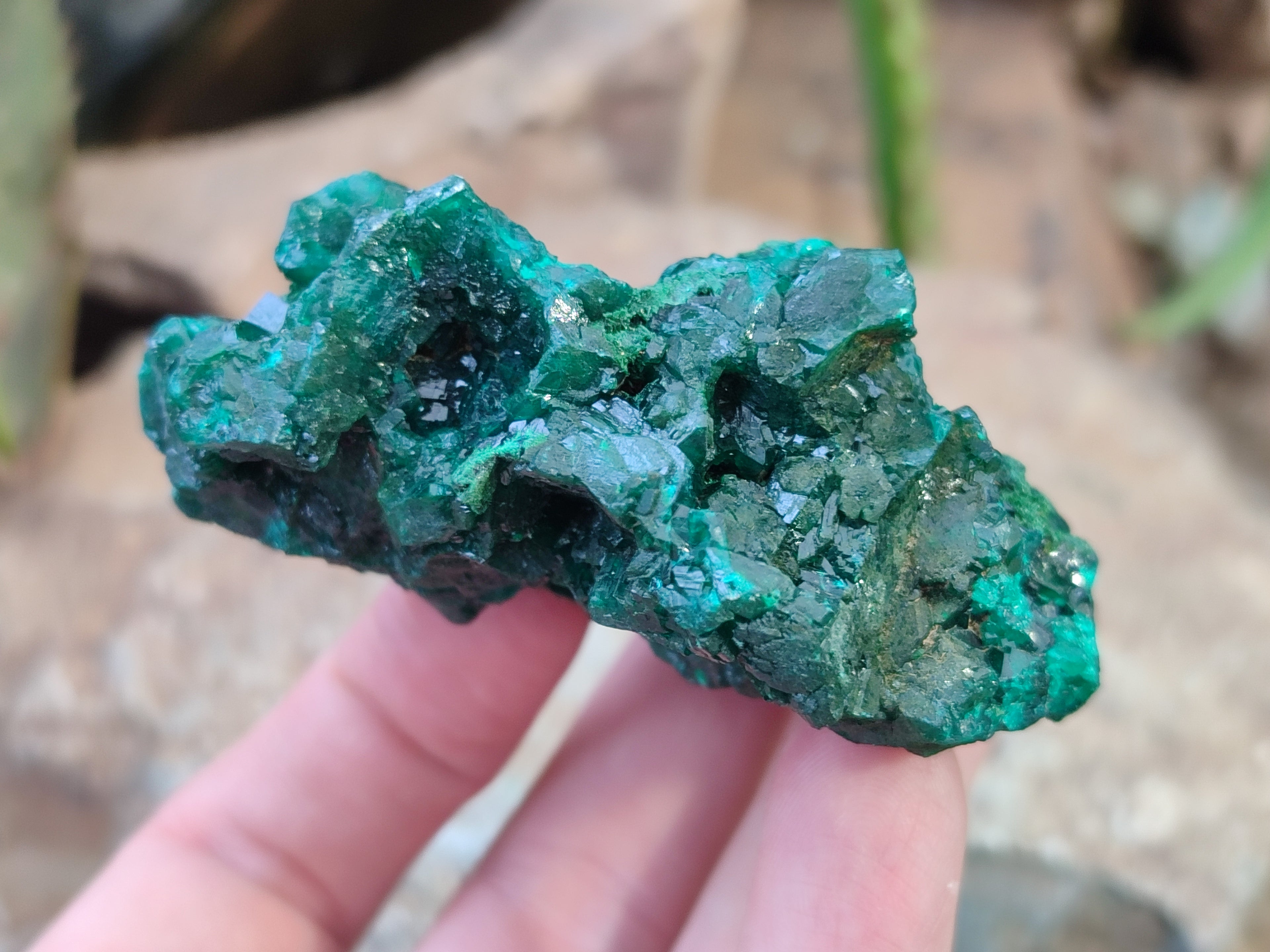 Natural Rare Dioptase and Malachite Specimens x 4 From Likasi, Congo - Toprock Gemstones and Minerals 
