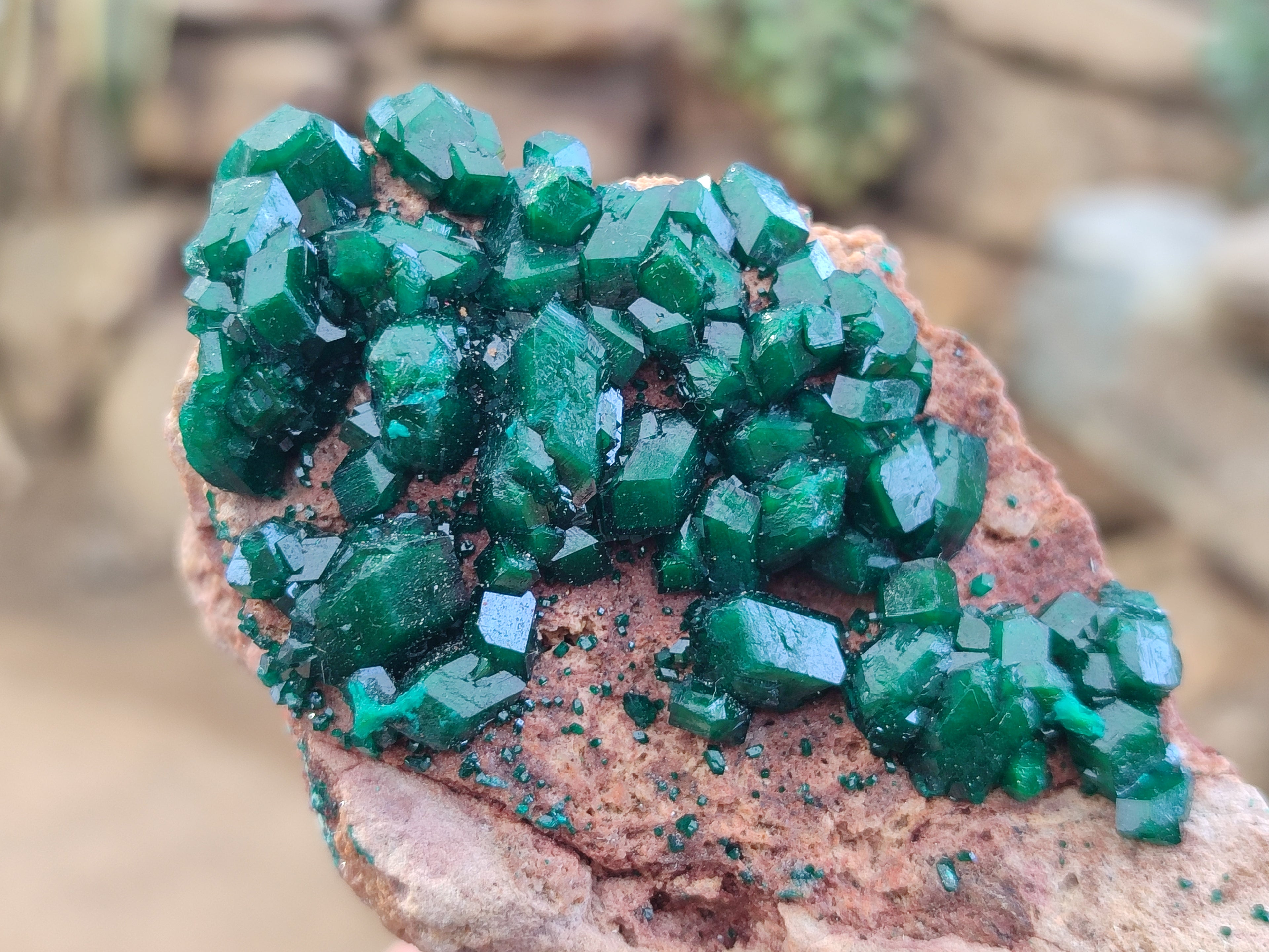 Natural Rare Dioptase and Malachite Specimens x 4 From Likasi, Congo - Toprock Gemstones and Minerals 