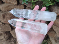 Polished Clear Quartz Crystals x 4 From Madagascar