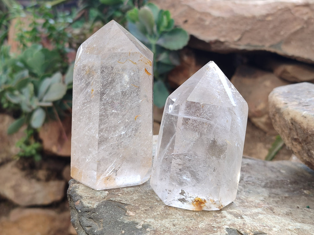 Polished Clear Quartz Crystals x 4 From Madagascar - Toprock Gemstones and Minerals 