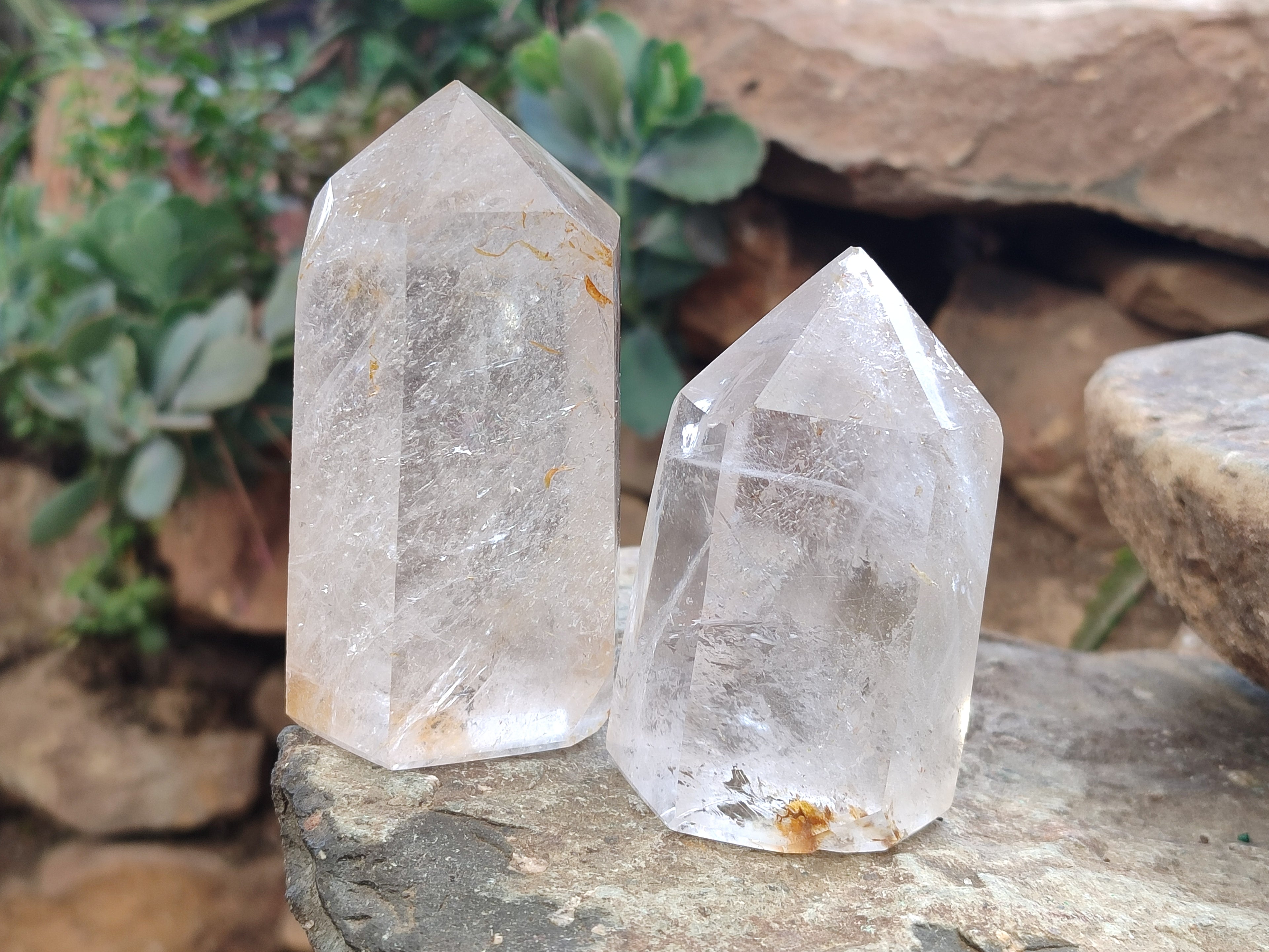 Polished Clear Quartz Crystals x 4 From Madagascar - Toprock Gemstones and Minerals 