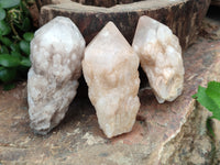 Natural Pineapple Candle Quartz Crystals x 24 From Antsirabe, Madagascar