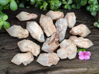 Natural Pineapple Candle Quartz Crystals x 24 From Antsirabe, Madagascar