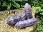 Polished Lepidolite with Pink Rubellite Points x 12 From Ambatondrazaka, Madagascar - Toprock Gemstones and Minerals 