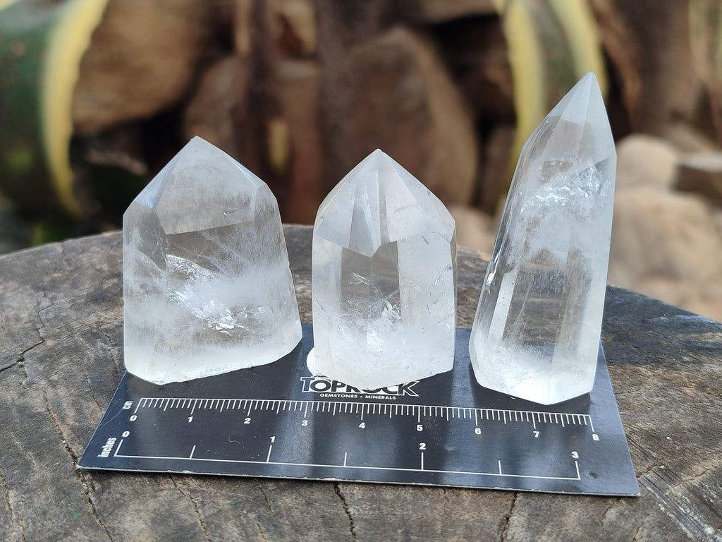 Polished Clear Quartz Crystals x 20 From Madagascar - Toprock Gemstones and Minerals 
