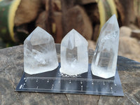 Polished Clear Quartz Crystals x 20 From Madagascar