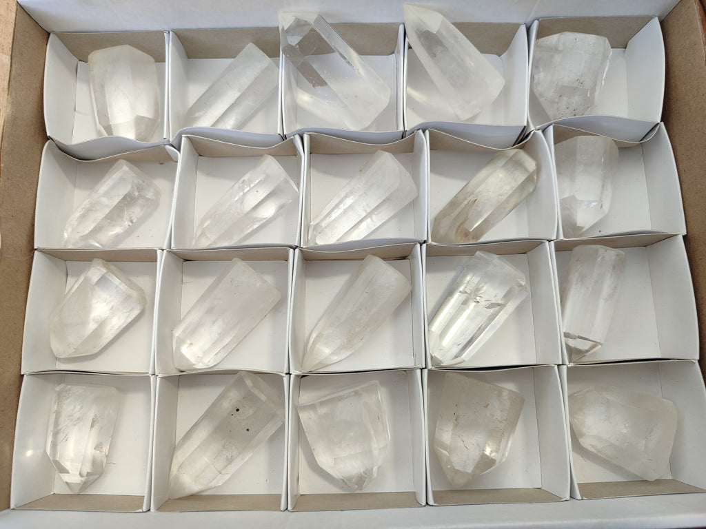 Polished Clear Quartz Crystals x 20 From Madagascar - Toprock Gemstones and Minerals 