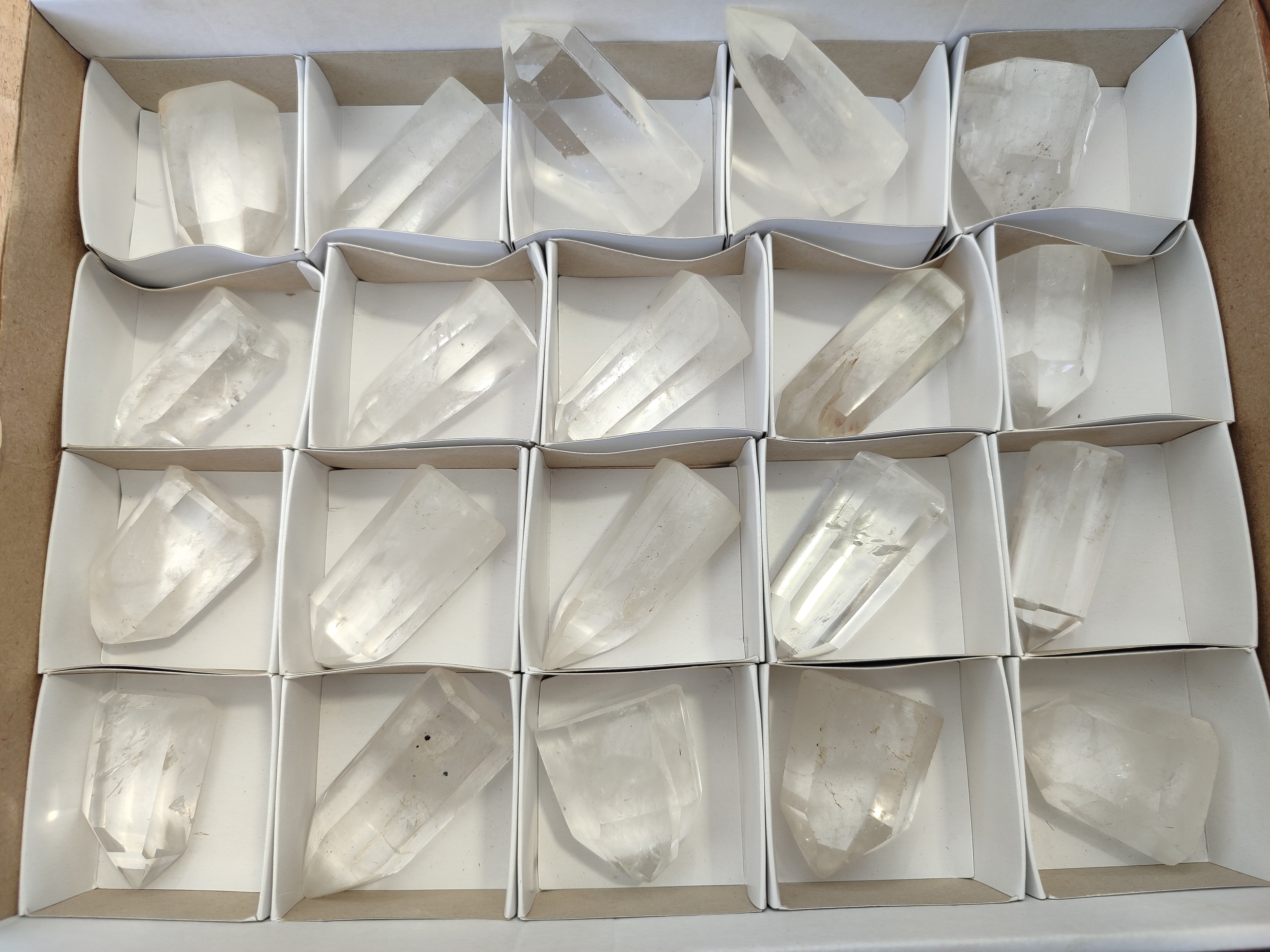 Polished Clear Quartz Crystals x 20 From Madagascar - Toprock Gemstones and Minerals 