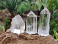 Polished Clear Quartz Crystals x 20 From Madagascar