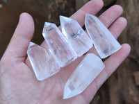 Polished Clear Quartz Crystals x 20 From Madagascar