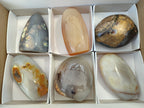 Polished Mixed Agate Standing Free Forms x 6 From Madagascar - Toprock Gemstones and Minerals 