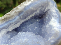 Polished Blue Lace Agate Geodes x 3 From Nsanje, Malawi