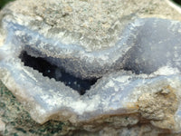 Polished Blue Lace Agate Geodes x 3 From Nsanje, Malawi