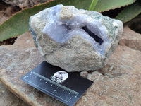 Polished Blue Lace Agate Geodes x 3 From Nsanje, Malawi