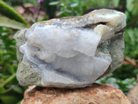 Polished Blue Lace Agate Geodes x 3 From Nsanje, Malawi