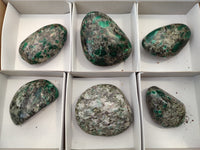 Polished Emerald Mica In Matrix Free Forms x 6 From Mutoko, Zimbabwe