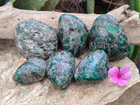 Polished Emerald Mica In Matrix Free Forms x 6 From Mutoko, Zimbabwe
