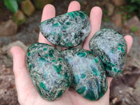 Polished Emerald Mica In Matrix Free Forms x 6 From Mutoko, Zimbabwe