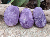 Polished Lepidolite Free Forms x 6 From Zimbabwe