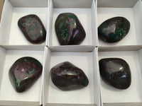 Polished Ruby Corundum In Chrome Verdite Free Forms x 6 From Zimbabwe - Toprock Gemstones and Minerals 