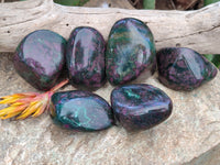 Polished Ruby Corundum In Chrome Verdite Free Forms x 6 From Zimbabwe - Toprock Gemstones and Minerals 