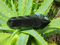Polished Black Basalt Double Terminated Points x 5 From Antsirabe, Madagascar