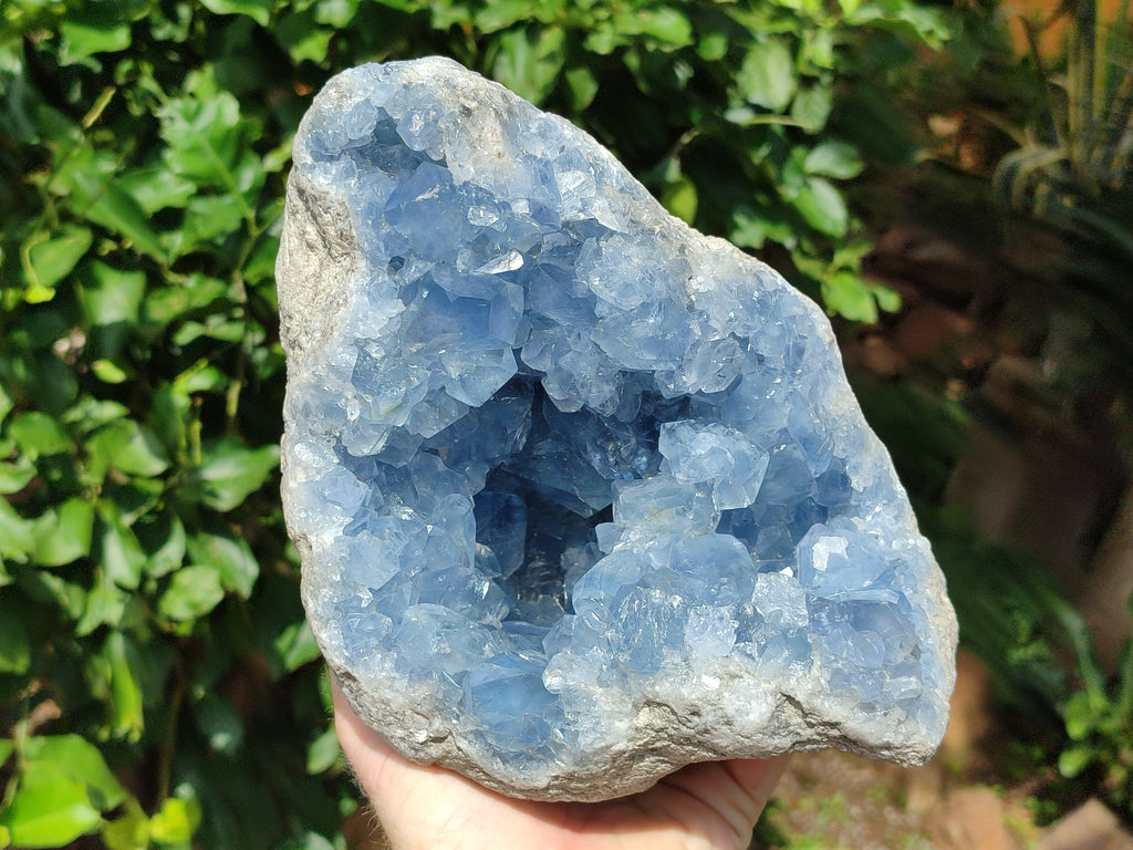 Natural Celestite Geode Specimens x 1 From Sakoany, Madagascar - Toprock Gemstones and Minerals 