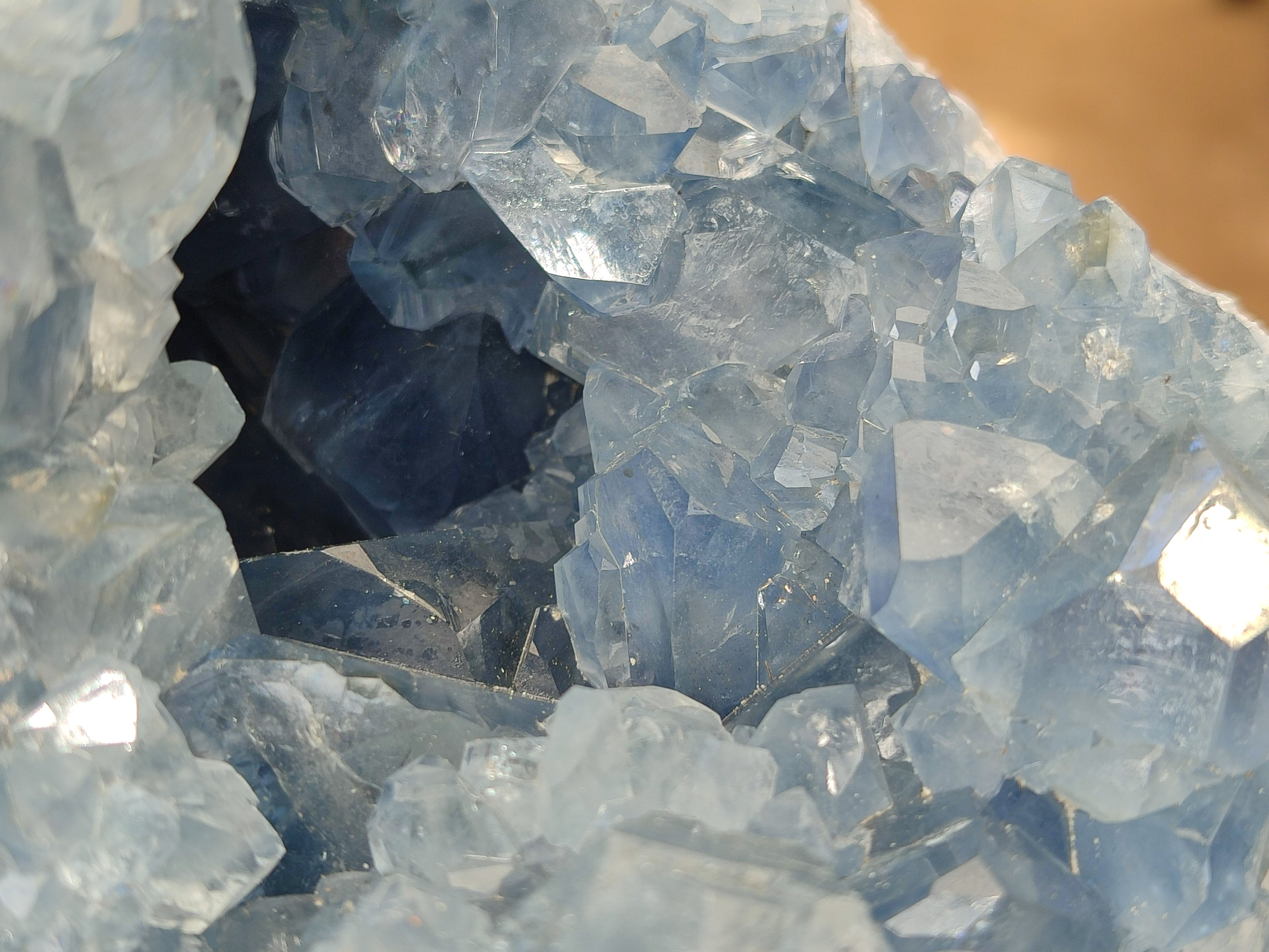 Natural Celestite Geode Specimens x 1 From Sakoany, Madagascar - Toprock Gemstones and Minerals 