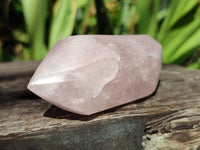 Polished Double Terminated Rose Quartz Points x 6 From Ambatondrazaka, Madagascar