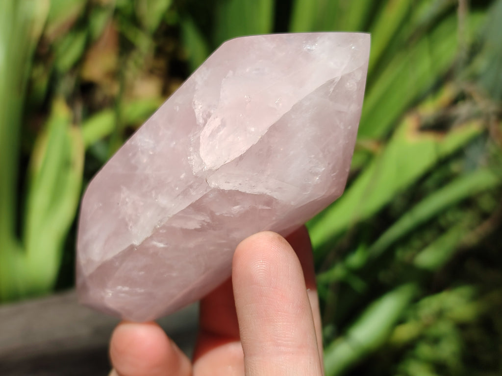 Polished Double Terminated Rose Quartz Points x 6 From Ambatondrazaka, Madagascar - Toprock Gemstones and Minerals 