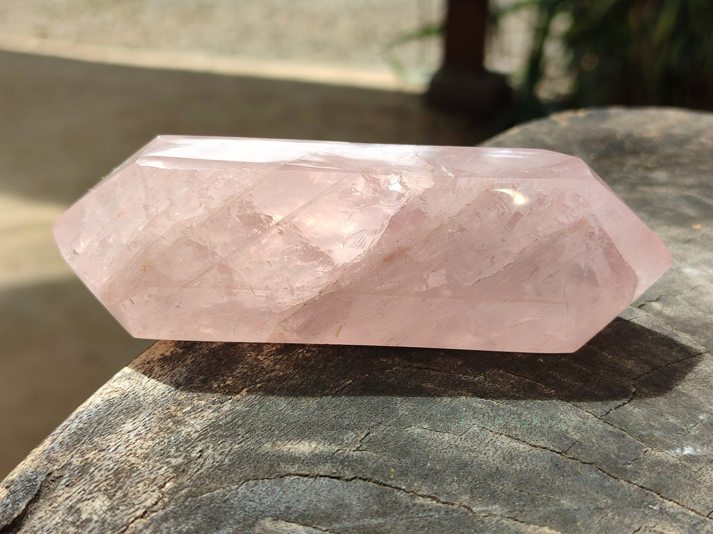 Polished Double Terminated Rose Quartz Points x 6 From Ambatondrazaka, Madagascar - Toprock Gemstones and Minerals 