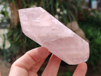 Polished Double Terminated Rose Quartz Points x 6 From Ambatondrazaka, Madagascar - Toprock Gemstones and Minerals 
