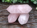 Polished Double Terminated Rose Quartz Points x 6 From Ambatondrazaka, Madagascar - Toprock Gemstones and Minerals 