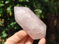 Polished Double Terminated Rose Quartz Points x 6 From Ambatondrazaka, Madagascar