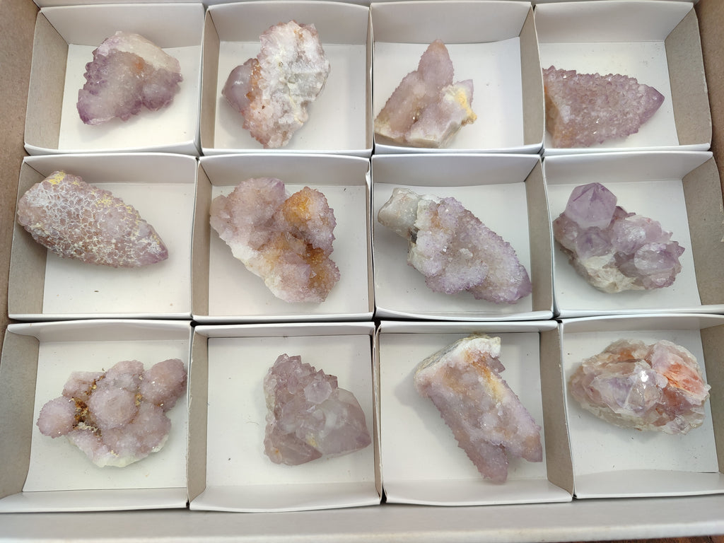 Natural Ametrine Spirit Quartz Clusters x 12 From Boekenhouthoek, South Africa - Toprock Gemstones and Minerals 