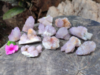 Natural Ametrine Spirit Quartz Clusters x 12 From Boekenhouthoek, South Africa