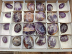 Polished Chevron Amethyst Palm Stones x 24 From Ankazobe, Madagascar - Toprock Gemstones and Minerals 