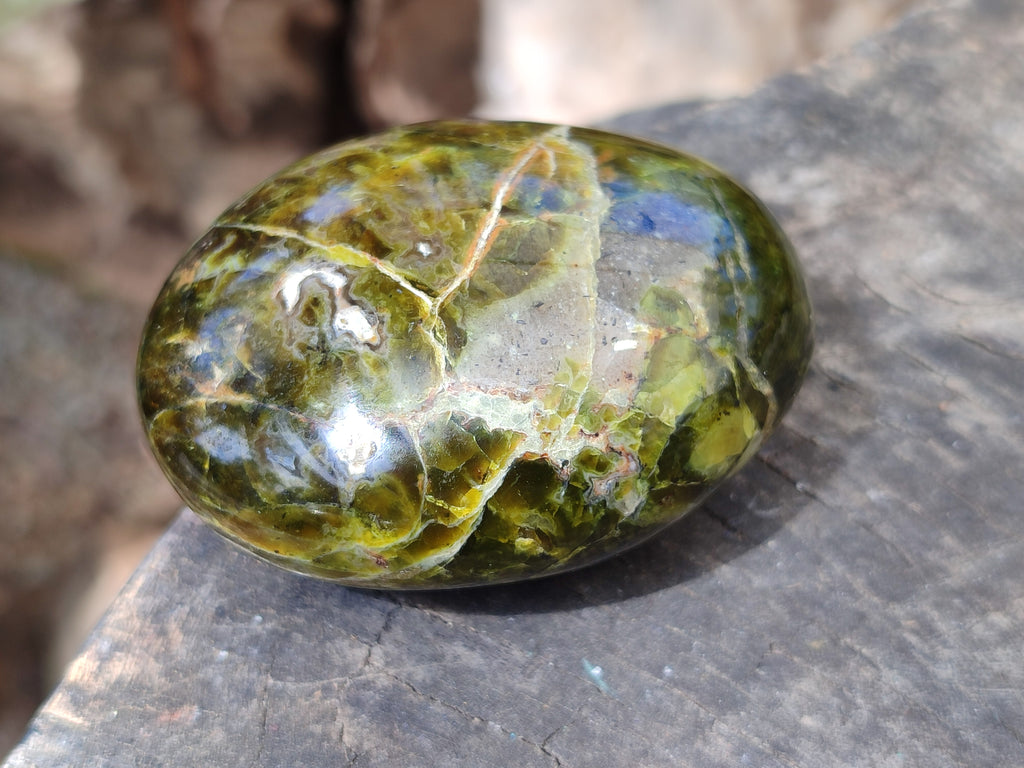 Polished Green Opal Palm Stones x 12 From Betroka, Madagascar - Toprock Gemstones and Minerals 