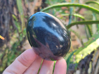 Polished Black Basalt Gemstone Eggs x 6 From Madagascar