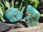 Polished Emerald Mtorolite Free Forms x 2 From Mutorashanga, Zimbabwe - Toprock Gemstones and Minerals 
