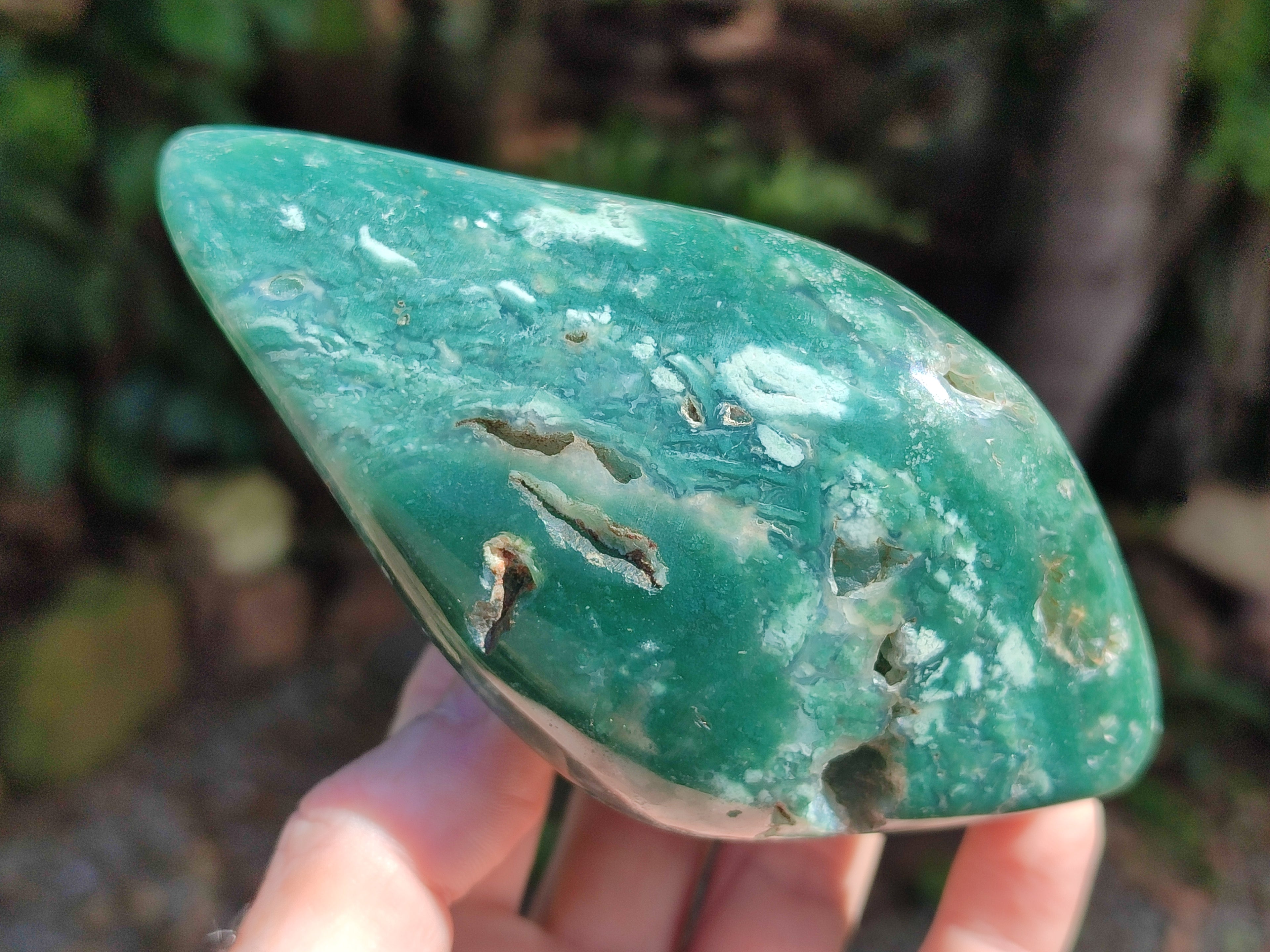 Polished Emerald Mtorolite Free Forms x 2 From Mutorashanga, Zimbabwe - Toprock Gemstones and Minerals 