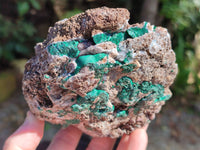 Natural Ball Malachite On Drusy Quartz and Dolomite Matrix Specimens x 2 From Kambove, Congo
