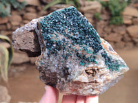 Natural Ball Malachite On Drusy Quartz and Dolomite Matrix Specimens x 2 From Kambove, Congo