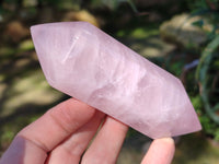 Polished Double Terminated Rose Quartz Points x 6 From Ambatondrazaka, Madagascar