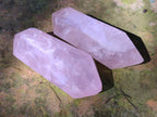 Polished Double Terminated Rose Quartz Points x 6 From Ambatondrazaka, Madagascar - Toprock Gemstones and Minerals 
