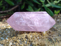 Polished Double Terminated Rose Quartz Points x 6 From Ambatondrazaka, Madagascar